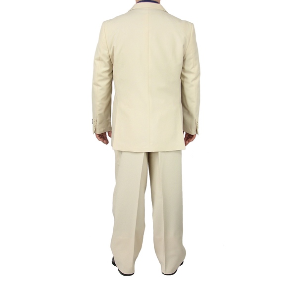 2pc. Men's Regular Fit Single Breasted Suit-Beige - Picture 3 of 3
